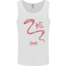 Chinese Zodiac Shengxiao Year of the Snake Mens Vest Tank Top White