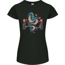 Chinese Zodiac Shengxiao Year of the Snake Womens Petite Cut T-Shirt Black