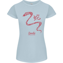 Chinese Zodiac Shengxiao Year of the Snake Womens Petite Cut T-Shirt Light Blue