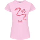 Chinese Zodiac Shengxiao Year of the Snake Womens Petite Cut T-Shirt Light Pink