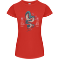 Chinese Zodiac Shengxiao Year of the Snake Womens Petite Cut T-Shirt Red