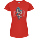 Chinese Zodiac Shengxiao Year of the Snake Womens Petite Cut T-Shirt Red