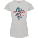 Chinese Zodiac Shengxiao Year of the Snake Womens Petite Cut T-Shirt Sports Grey