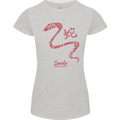 Chinese Zodiac Shengxiao Year of the Snake Womens Petite Cut T-Shirt Sports Grey