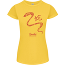 Chinese Zodiac Shengxiao Year of the Snake Womens Petite Cut T-Shirt Yellow