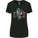 Chinese Zodiac Shengxiao Year of the Snake Womens Wider Cut T-Shirt Black