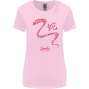 Chinese Zodiac Shengxiao Year of the Snake Womens Wider Cut T-Shirt Light Pink