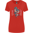 Chinese Zodiac Shengxiao Year of the Snake Womens Wider Cut T-Shirt Red