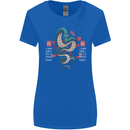 Chinese Zodiac Shengxiao Year of the Snake Womens Wider Cut T-Shirt Royal Blue