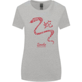 Chinese Zodiac Shengxiao Year of the Snake Womens Wider Cut T-Shirt Sports Grey