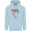 Chinese Zodiac Shengxiao Year of the Tiger Childrens Kids Hoodie Light Blue