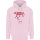 Chinese Zodiac Shengxiao Year of the Tiger Childrens Kids Hoodie Light Pink