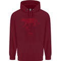 Chinese Zodiac Shengxiao Year of the Tiger Childrens Kids Hoodie Maroon