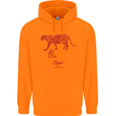 Chinese Zodiac Shengxiao Year of the Tiger Childrens Kids Hoodie Orange