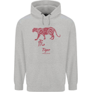 Chinese Zodiac Shengxiao Year of the Tiger Childrens Kids Hoodie Sports Grey