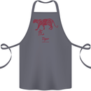 Chinese Zodiac Shengxiao Year of the Tiger Cotton Apron 100% Organic Steel