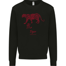 Chinese Zodiac Shengxiao Year of the Tiger Kids Sweatshirt Jumper Black