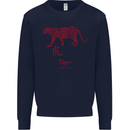 Chinese Zodiac Shengxiao Year of the Tiger Kids Sweatshirt Jumper Navy Blue