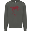 Chinese Zodiac Shengxiao Year of the Tiger Kids Sweatshirt Jumper Storm Grey