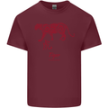 Chinese Zodiac Shengxiao Year of the Tiger Mens Cotton T-Shirt Tee Top Maroon
