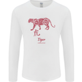 Chinese Zodiac Shengxiao Year of the Tiger Mens Long Sleeve T-Shirt White
