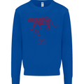 Chinese Zodiac Shengxiao Year of the Tiger Mens Sweatshirt Jumper Royal Blue