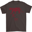 Chinese Zodiac Shengxiao Year of the Tiger Mens T-Shirt Cotton Gildan Dark Chocolate