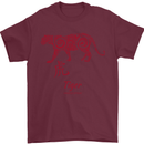 Chinese Zodiac Shengxiao Year of the Tiger Mens T-Shirt Cotton Gildan Maroon