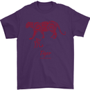Chinese Zodiac Shengxiao Year of the Tiger Mens T-Shirt Cotton Gildan Purple