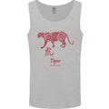 Chinese Zodiac Shengxiao Year of the Tiger Mens Vest Tank Top Sports Grey