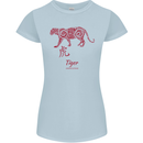 Chinese Zodiac Shengxiao Year of the Tiger Womens Petite Cut T-Shirt Light Blue