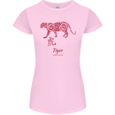Chinese Zodiac Shengxiao Year of the Tiger Womens Petite Cut T-Shirt Light Pink