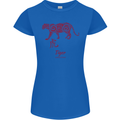 Chinese Zodiac Shengxiao Year of the Tiger Womens Petite Cut T-Shirt Royal Blue