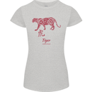 Chinese Zodiac Shengxiao Year of the Tiger Womens Petite Cut T-Shirt Sports Grey