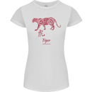 Chinese Zodiac Shengxiao Year of the Tiger Womens Petite Cut T-Shirt White