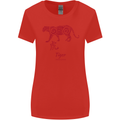 Chinese Zodiac Shengxiao Year of the Tiger Womens Wider Cut T-Shirt Red