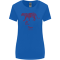 Chinese Zodiac Shengxiao Year of the Tiger Womens Wider Cut T-Shirt Royal Blue