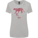 Chinese Zodiac Shengxiao Year of the Tiger Womens Wider Cut T-Shirt Sports Grey