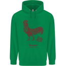 Chinese Zodiac Year of the Rooster Childrens Kids Hoodie Irish Green