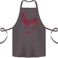 Chinese Zodiac Year of the Rooster Cotton Apron 100% Organic Dark Grey