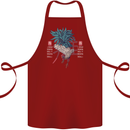 Chinese Zodiac Year of the Rooster Cotton Apron 100% Organic Maroon
