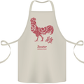 Chinese Zodiac Year of the Rooster Cotton Apron 100% Organic Natural