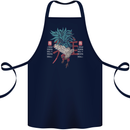 Chinese Zodiac Year of the Rooster Cotton Apron 100% Organic Navy Blue