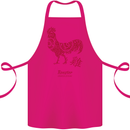 Chinese Zodiac Year of the Rooster Cotton Apron 100% Organic Pink