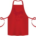 Chinese Zodiac Year of the Rooster Cotton Apron 100% Organic Red