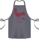 Chinese Zodiac Year of the Rooster Cotton Apron 100% Organic Steel