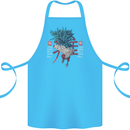 Chinese Zodiac Year of the Rooster Cotton Apron 100% Organic Turquoise