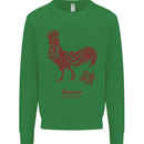 Chinese Zodiac Year of the Rooster Kids Sweatshirt Jumper Irish Green