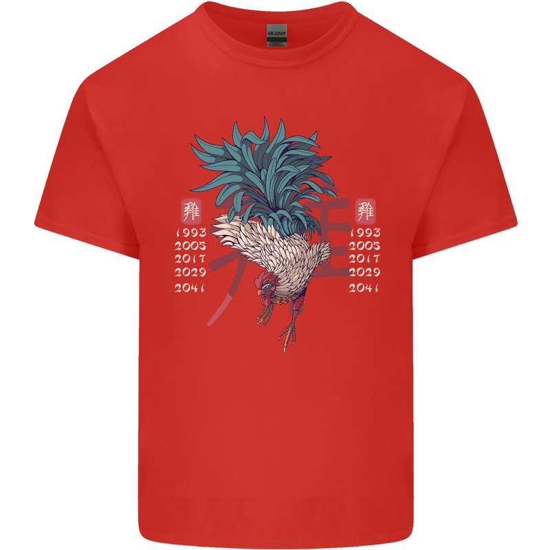 Chinese Zodiac Year of the Rooster Kids T-Shirt Childrens Red