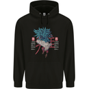 Chinese Zodiac Year of the Rooster Mens 80% Cotton Hoodie Black